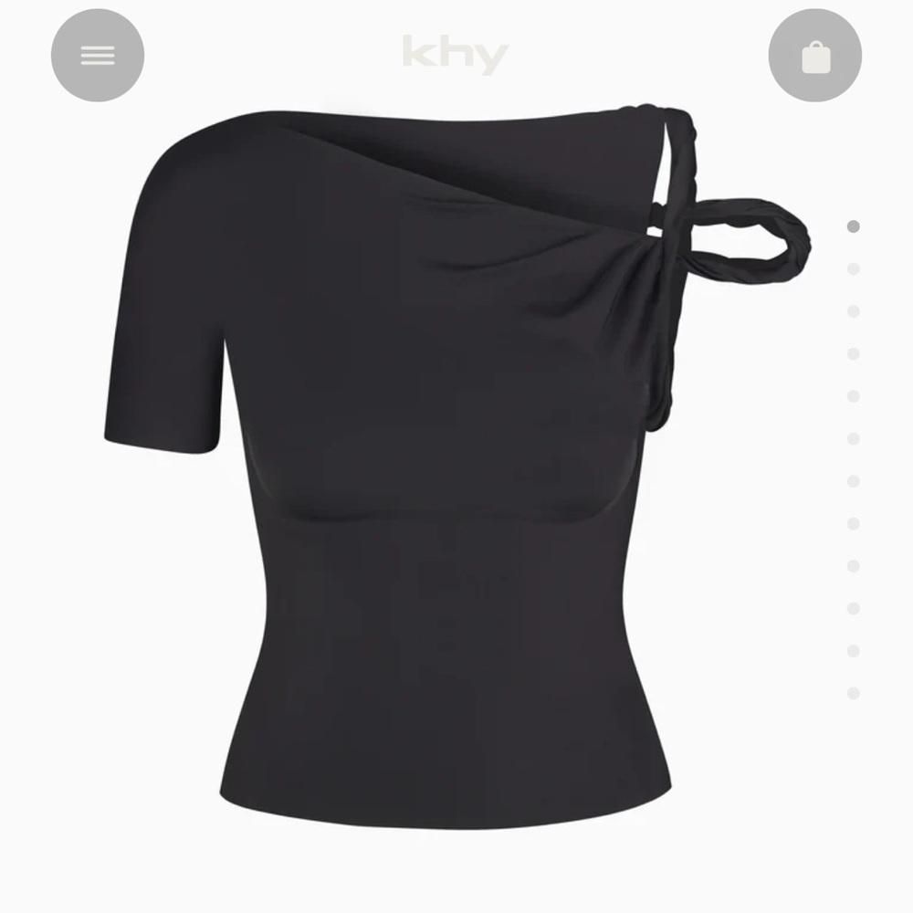Khy Sleek Stretch Twisted Top NWT